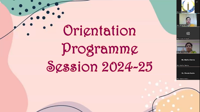 Virtual Orientation Session 2024-25
